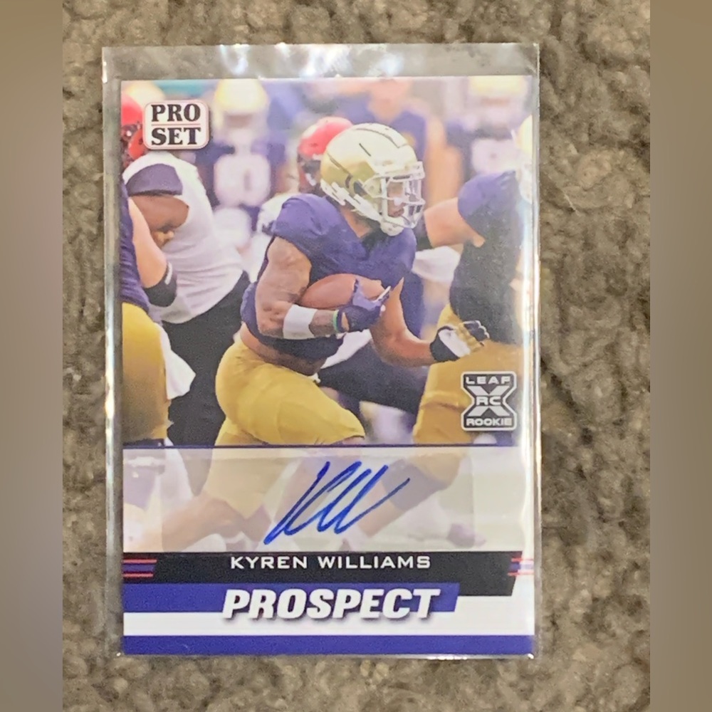 2022 Leaf Pro Set Prospect Kyren Williams Autograph 
LA Rams, Notre Dame